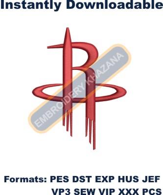 Houston rockets logo embroidery design